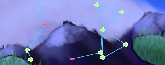 Pathfinding links between particles