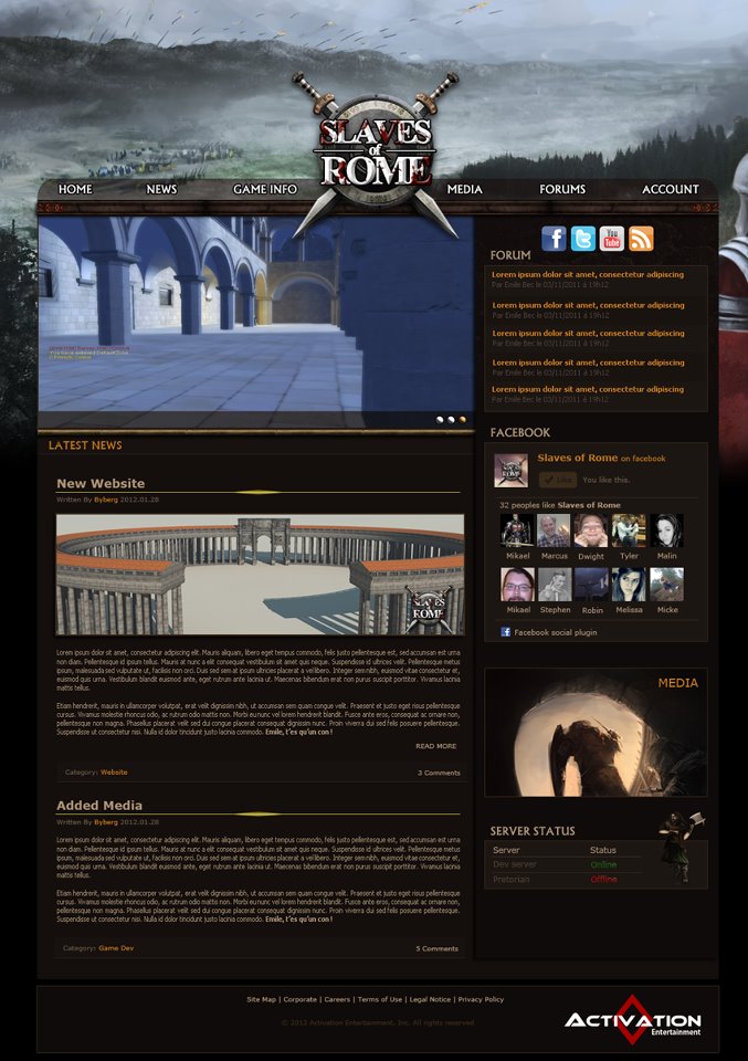 Slaves of Rome Website