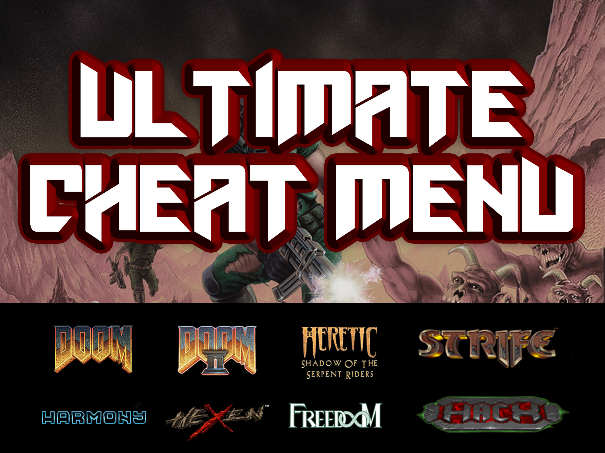 Ultimate cheats. Меню игры дум. Дум 3 меню. Ultimate Cheatmenu. Doom Ultimate Cheat menu Mod.