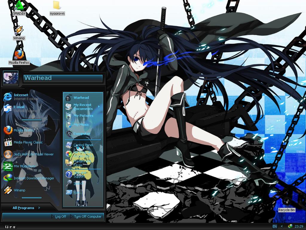 Black Rock Shooter Theme for WIN XP addon - Anime Fans of modDB - Indie DB