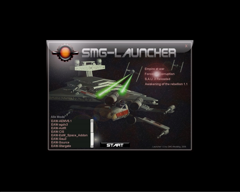 Легаси лаунчер 1. Посада EAW. Star Wars EAW Mod Launcher. Ярлк Tmodlauncher.