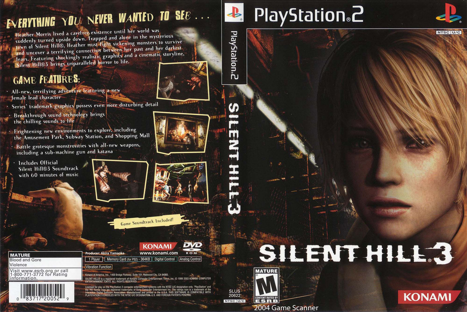 Video Game silent Hill 3. playstation 