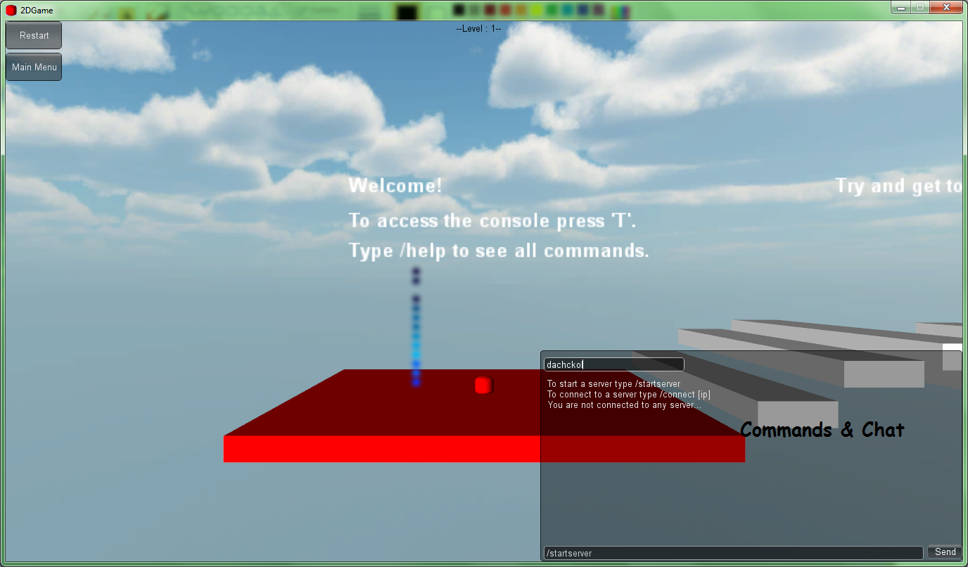Commands Chat Image Red White Indie DB