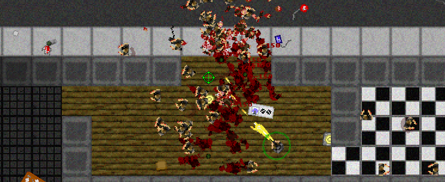 top down block shooter zombie