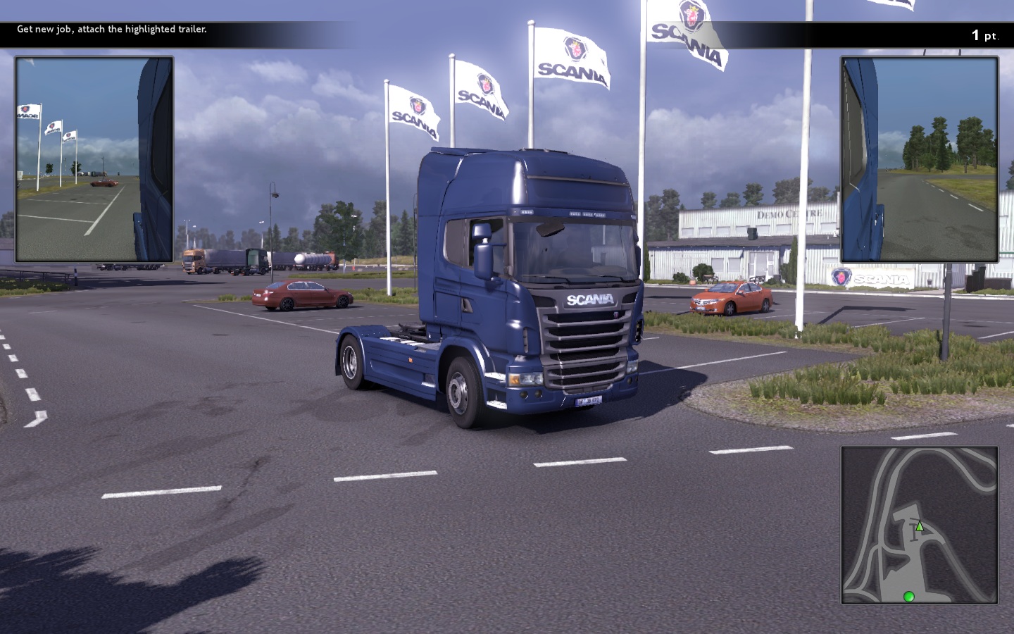 Truck driving simulator demo