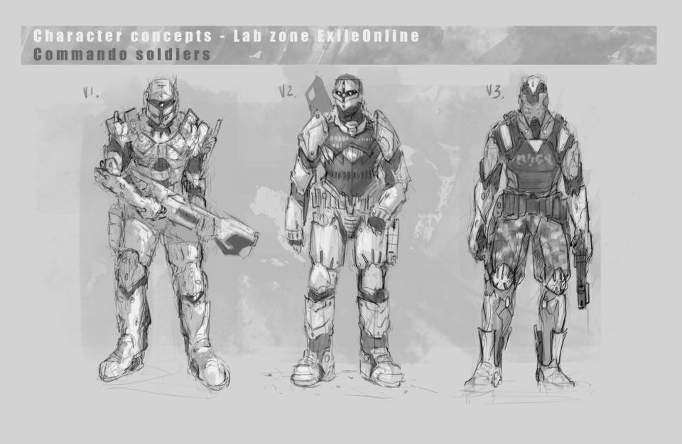 Commando Sketch variants image  Exile Online  Indie DB