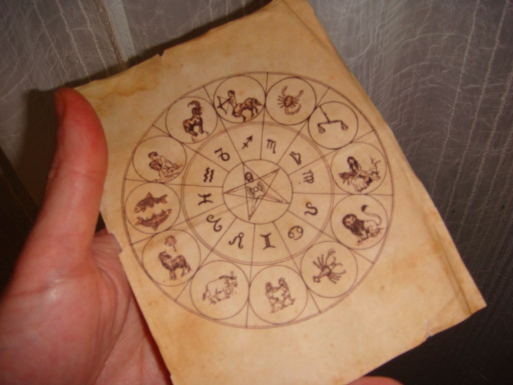 Day 7 : Old paper with the zodiac image - Mark Lane's Logs : Project H