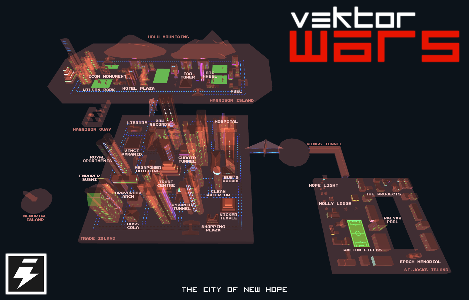 Map of the City of New Hope image - Vektor Wars - Indie DB