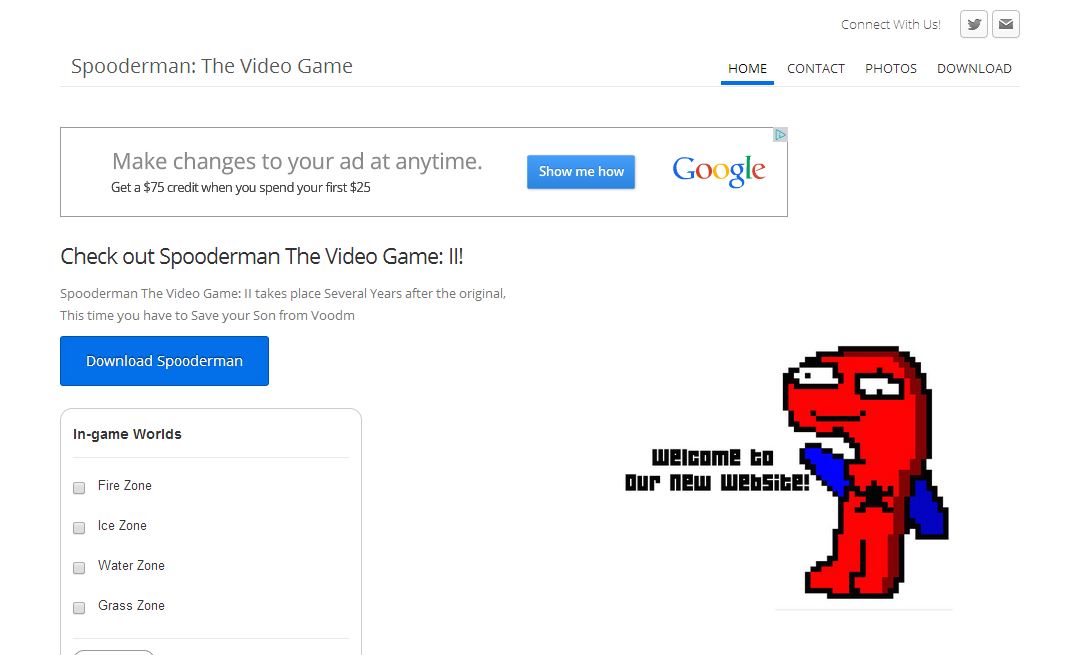 The Spooderman Website image - Spooderman: The Video Game - Indie DB