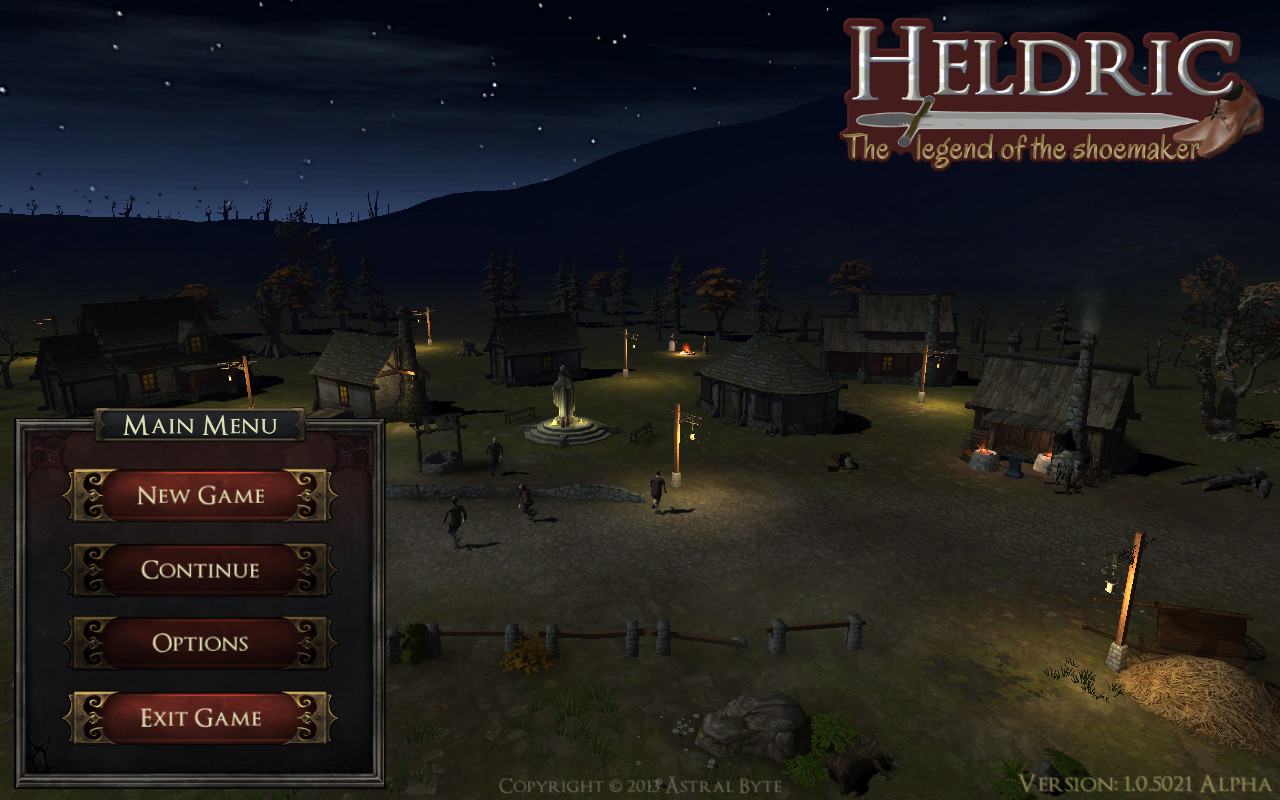 Heldric title screen