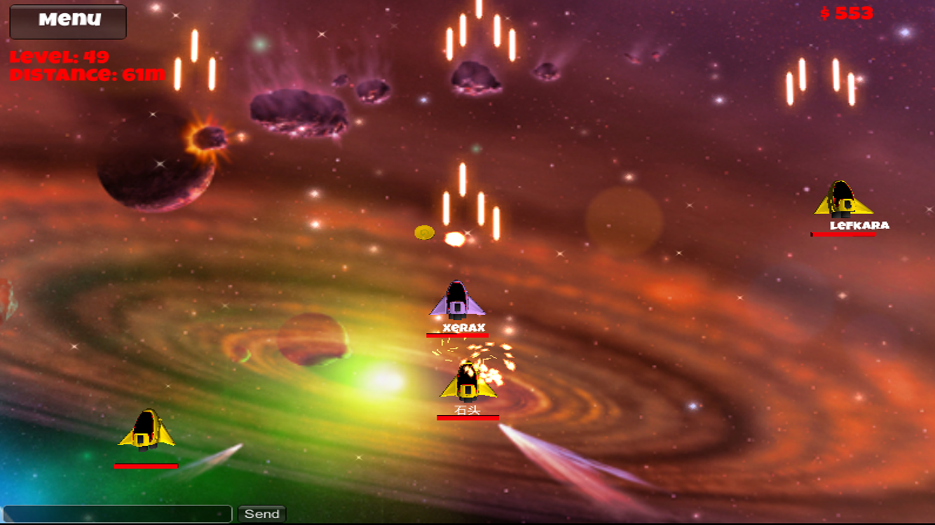 Multiplayer Space Shooter Web, iOS, Android game