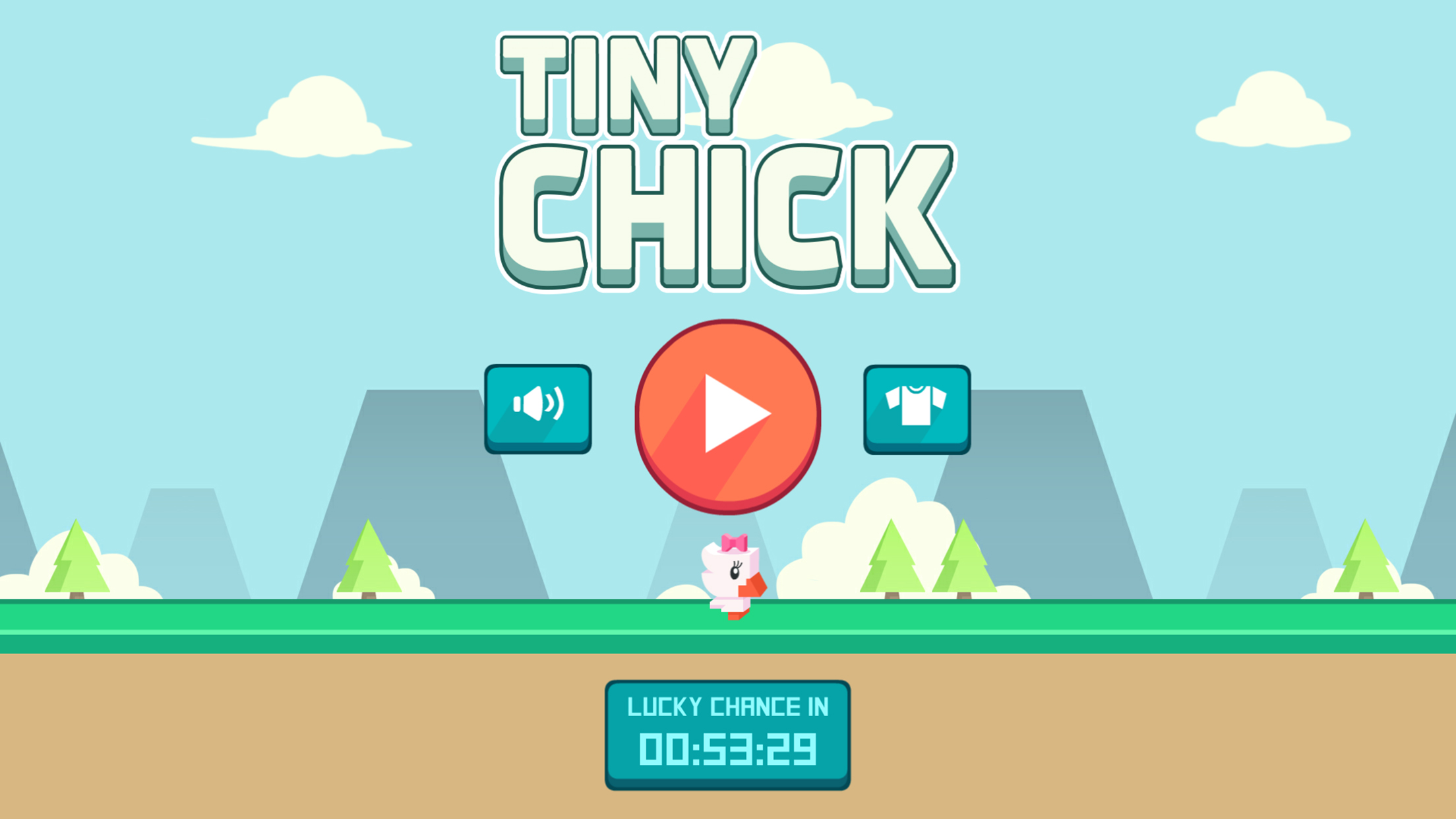 1 тини. Tiny Dev games. Pixel game field of Chickens IOS.