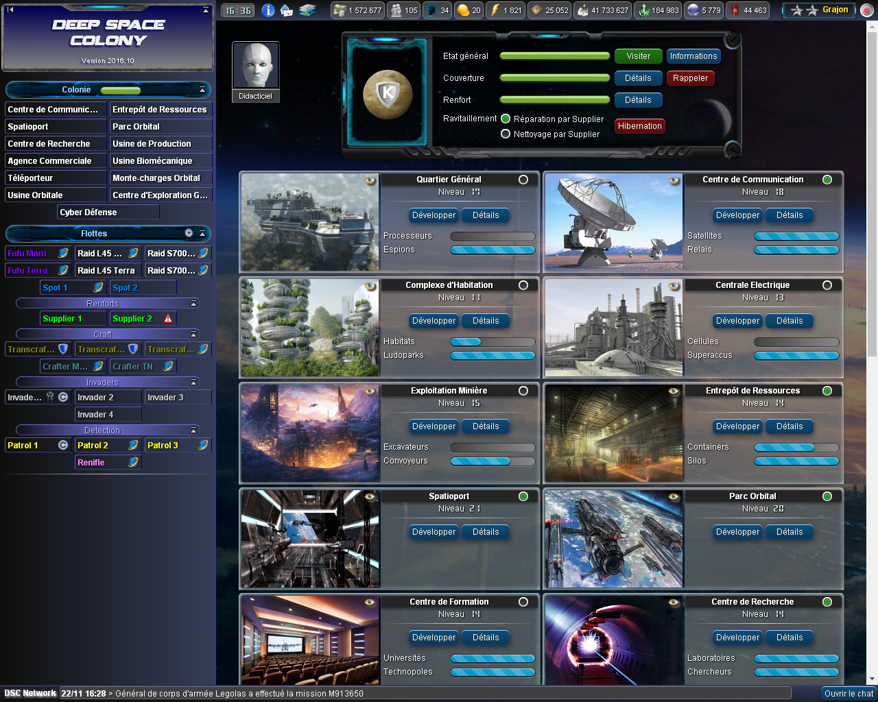 Deep Space Colony - Sci-Fi browser games