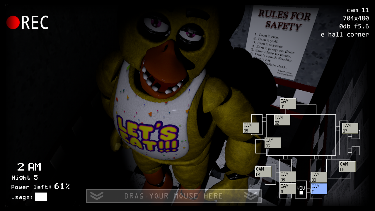 Cams 3, 4A and 4B - Five nights at freddy's