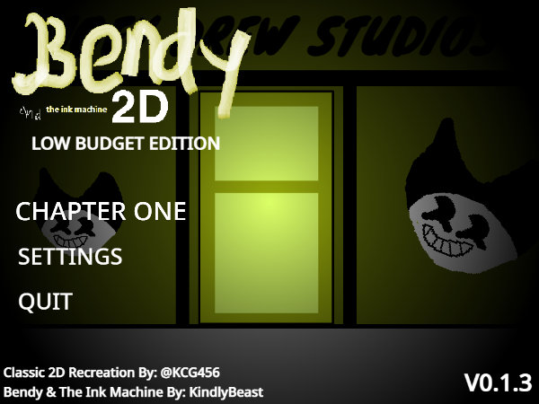 Main Menu image - Bendy & The Ink Machine 2D: Low Budget Edition