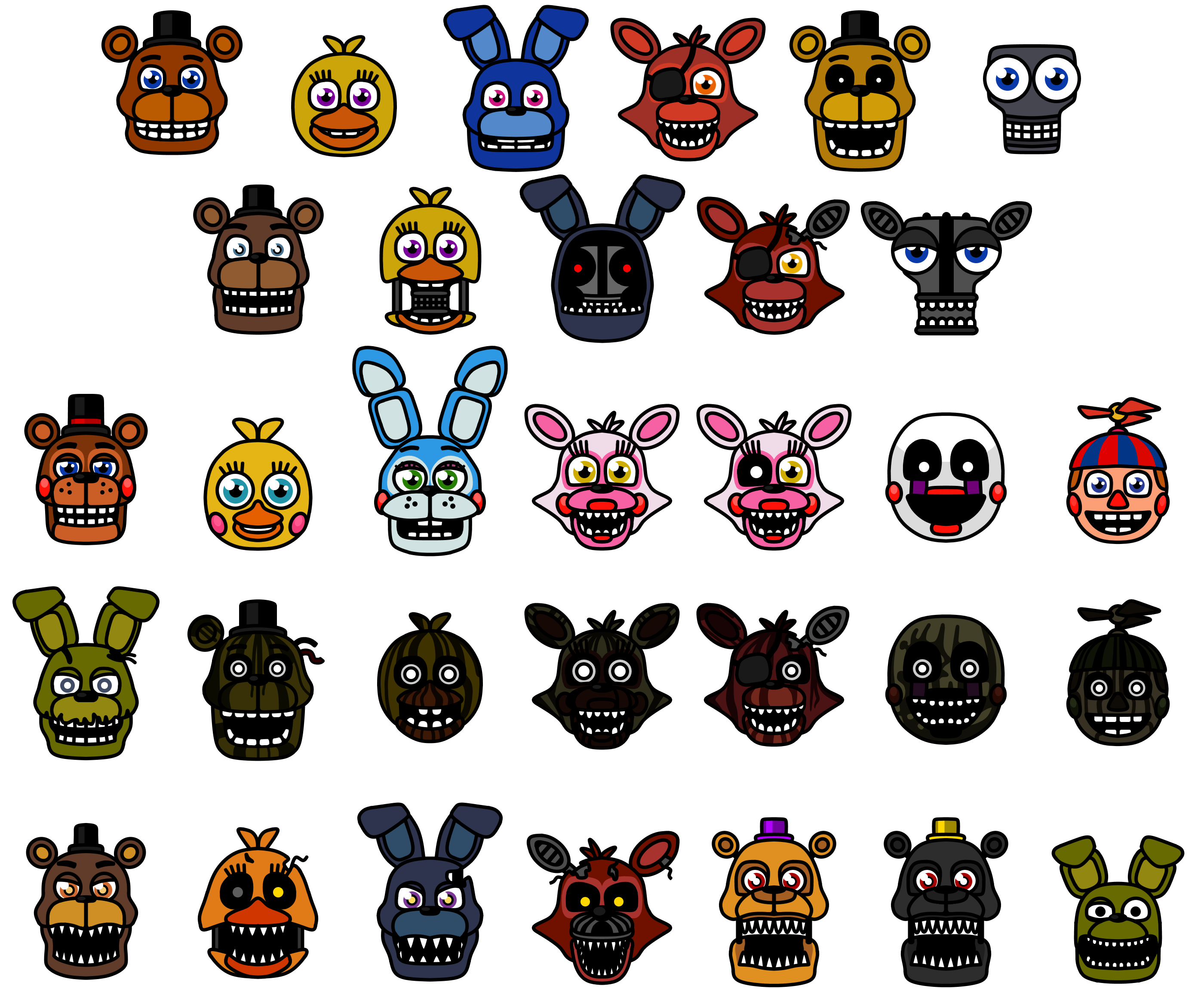 Pictures of the fnaf characters