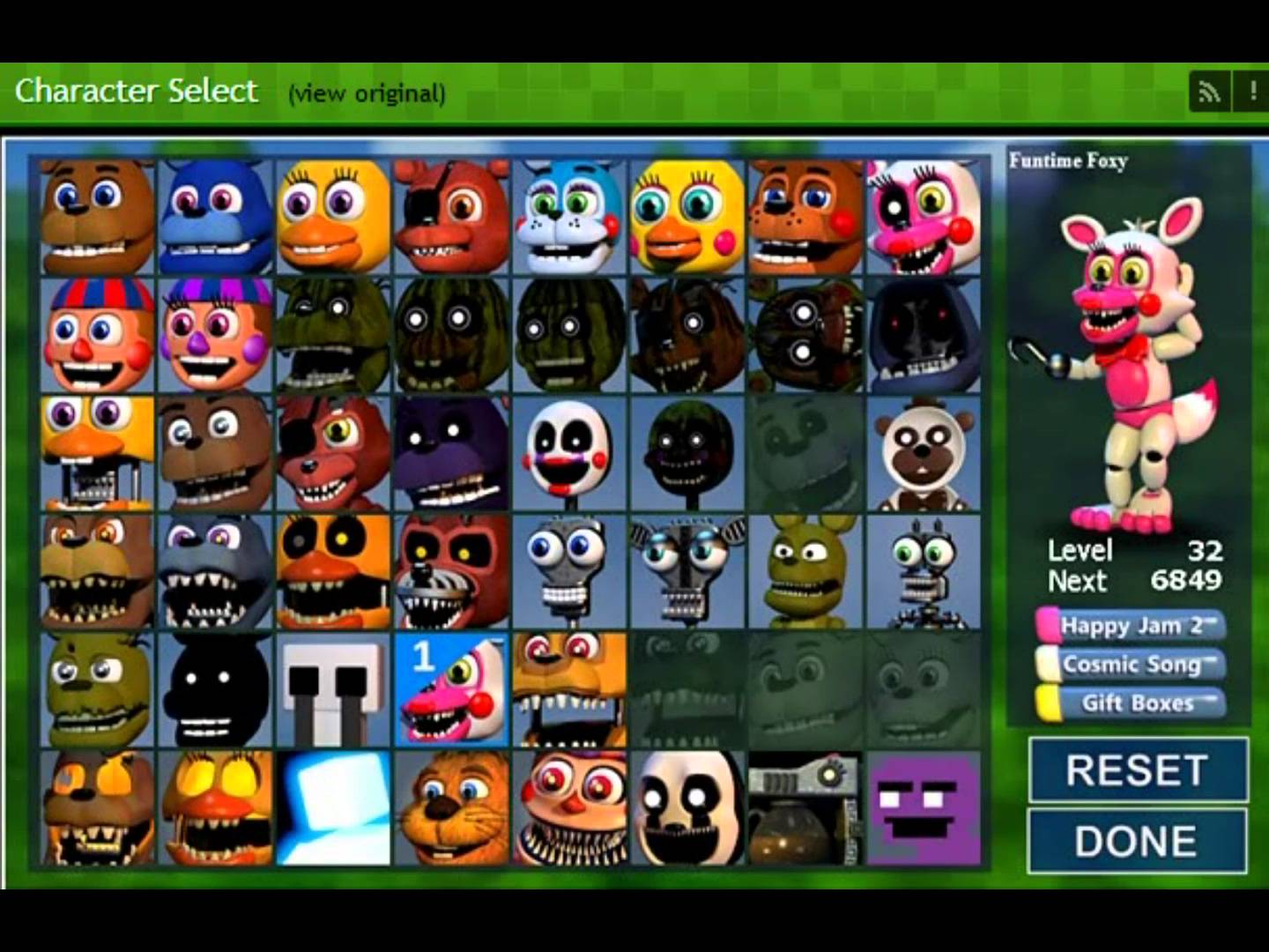 Get All Characters In Fnaf World Update 2 Masaatwork