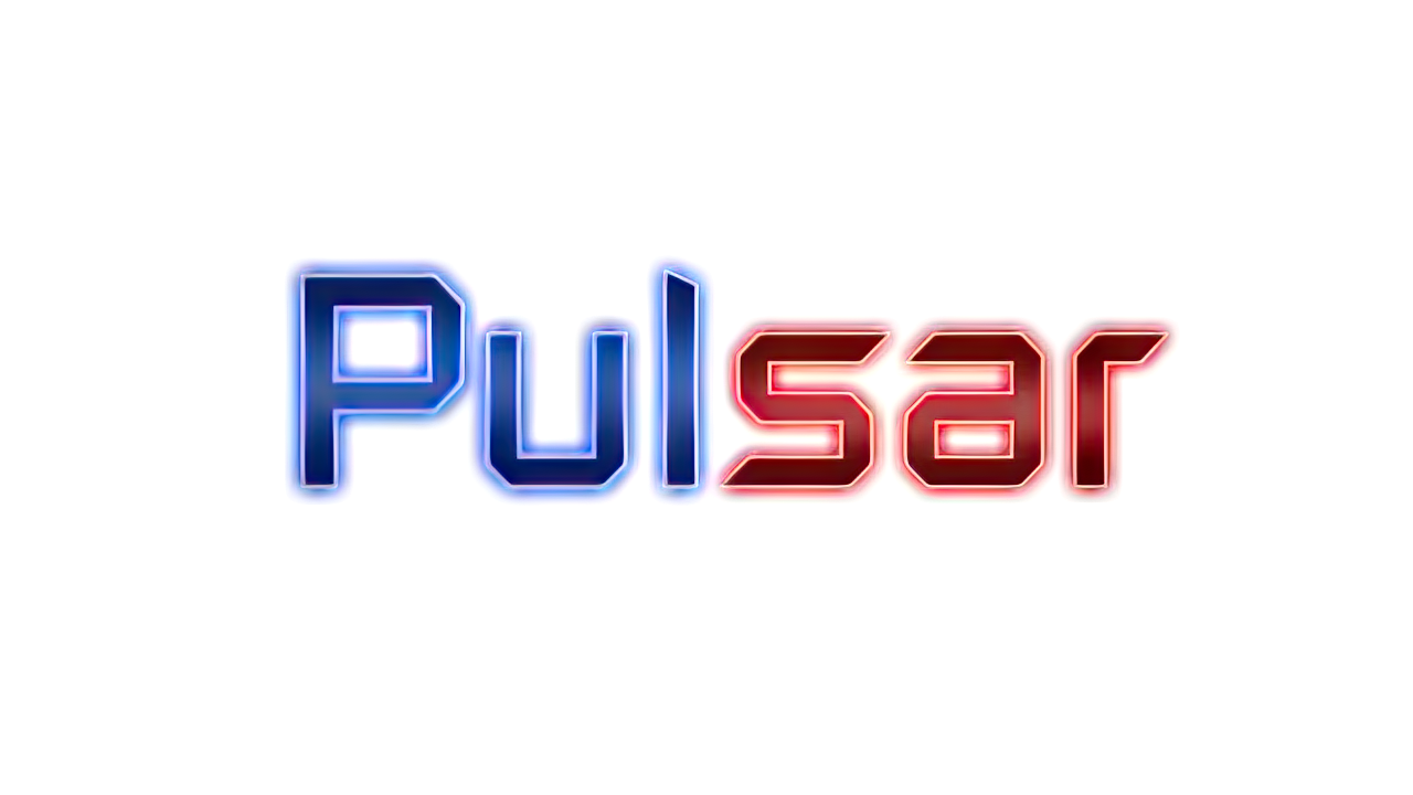 create a energetic rock band logo with a black pulsar name on Craiyon