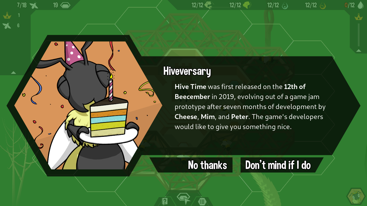 The new date-based Hiveversary event