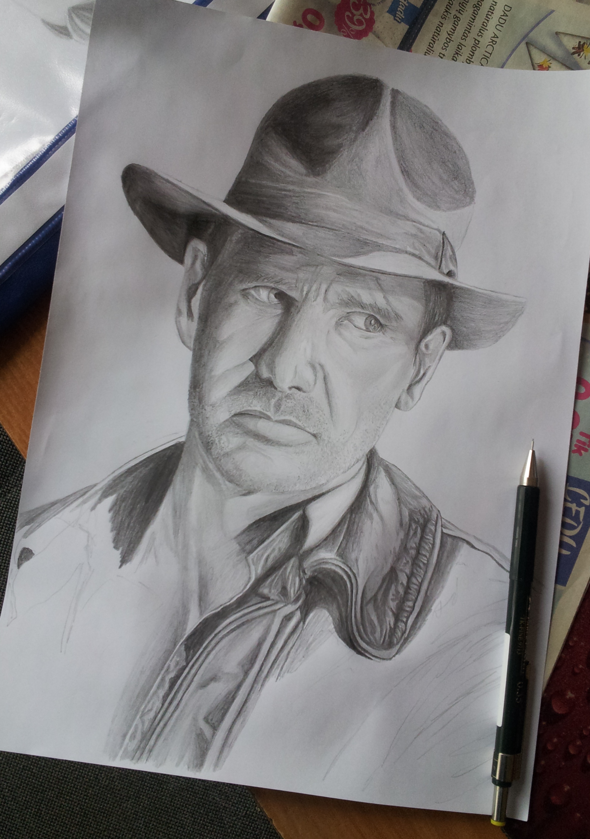 Quick drawing of Indiana Jones Harrison Ford  PeakD