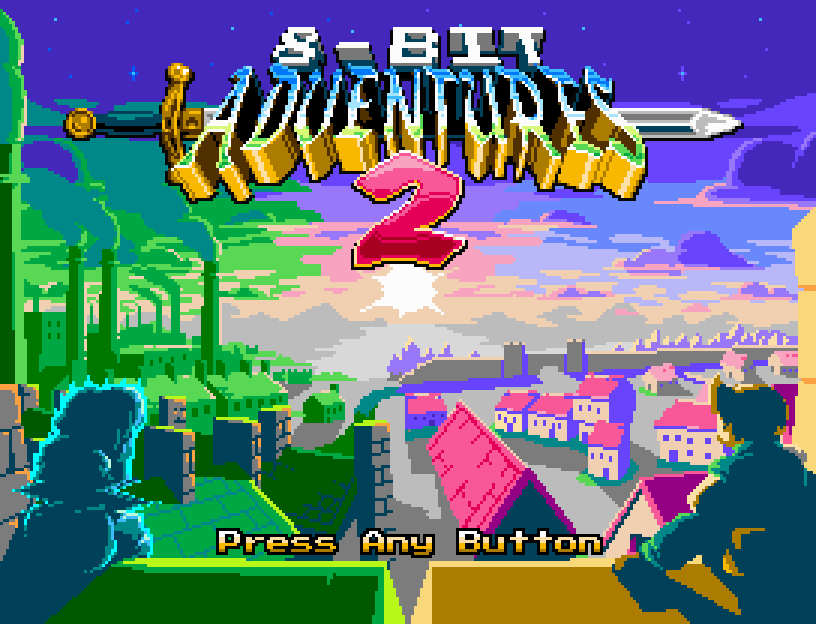 8-Bit Adventures 2 Title Screen Animated