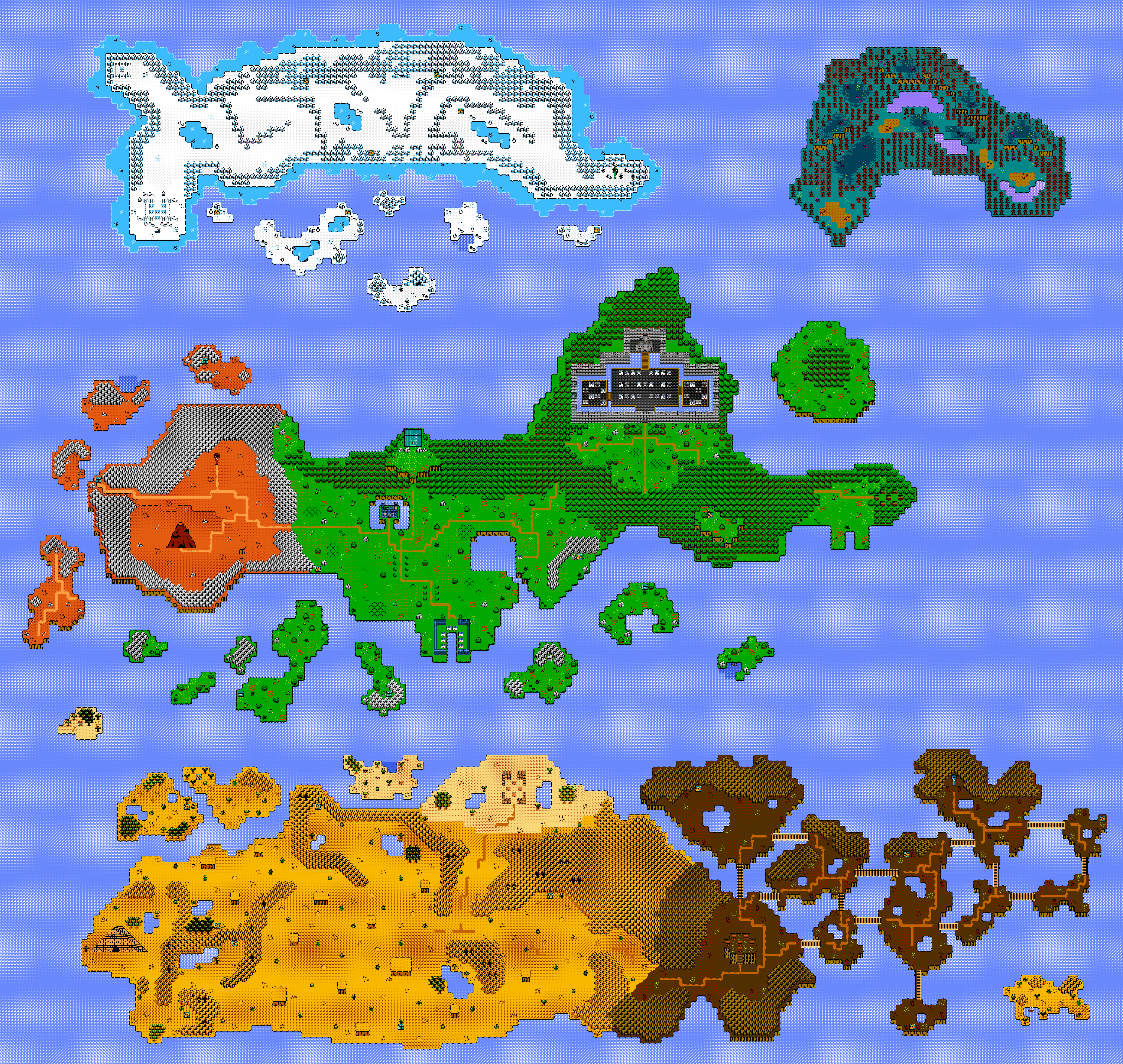 8 Bit Map Of The World - Map