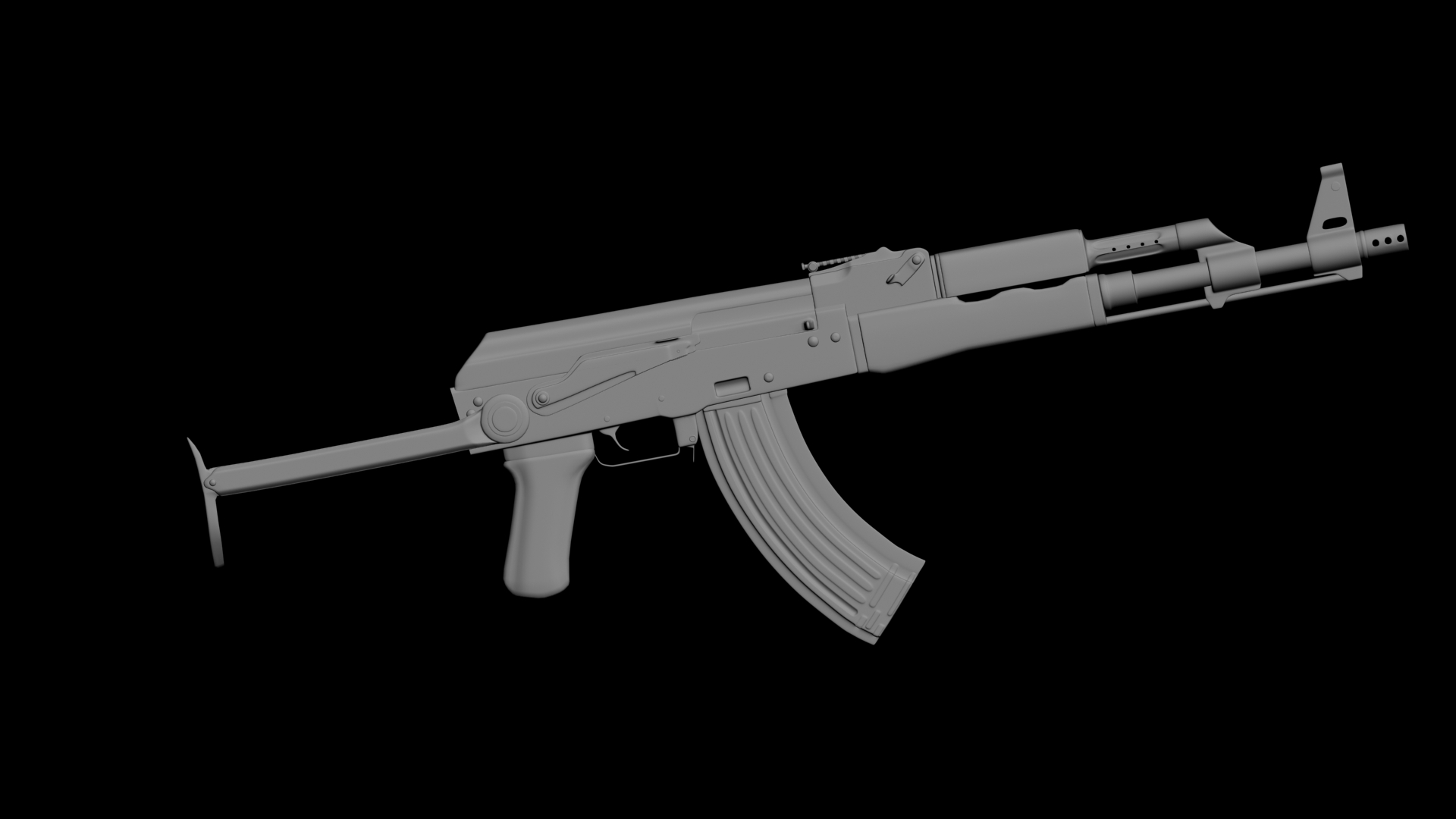 AK47 With krinkov stock, Sorta image - Hallomand - Indie DB