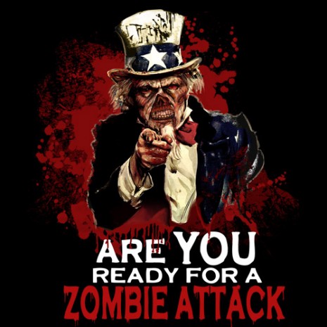 uncle sam zombie design black