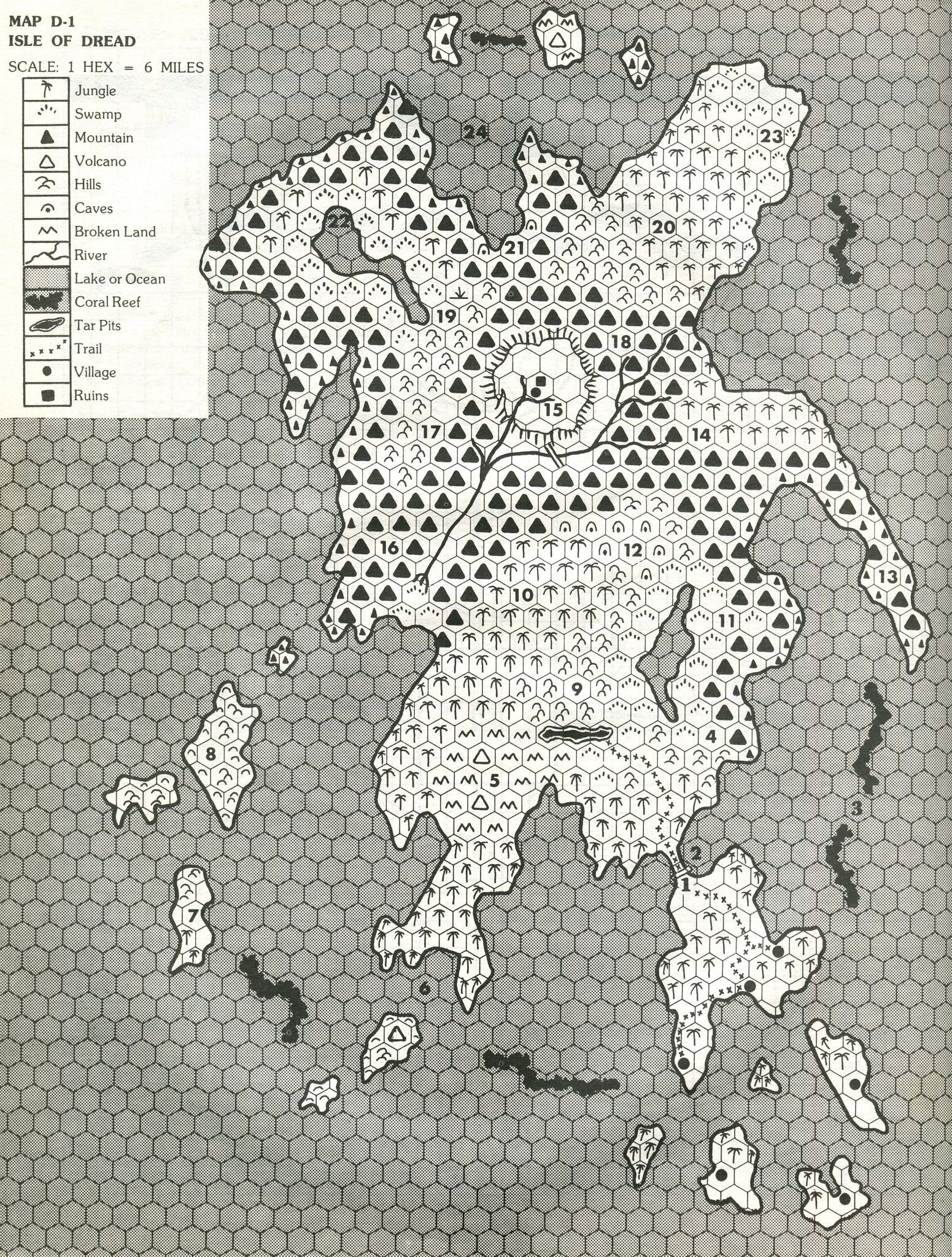 Isle of Dread Hex Map