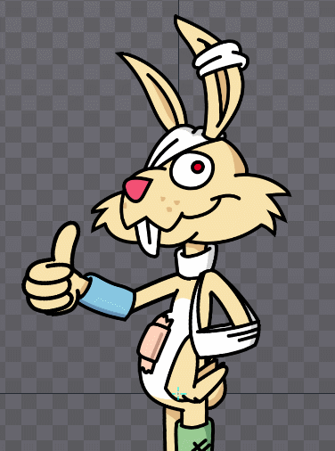 Animated Injured Rabbit
