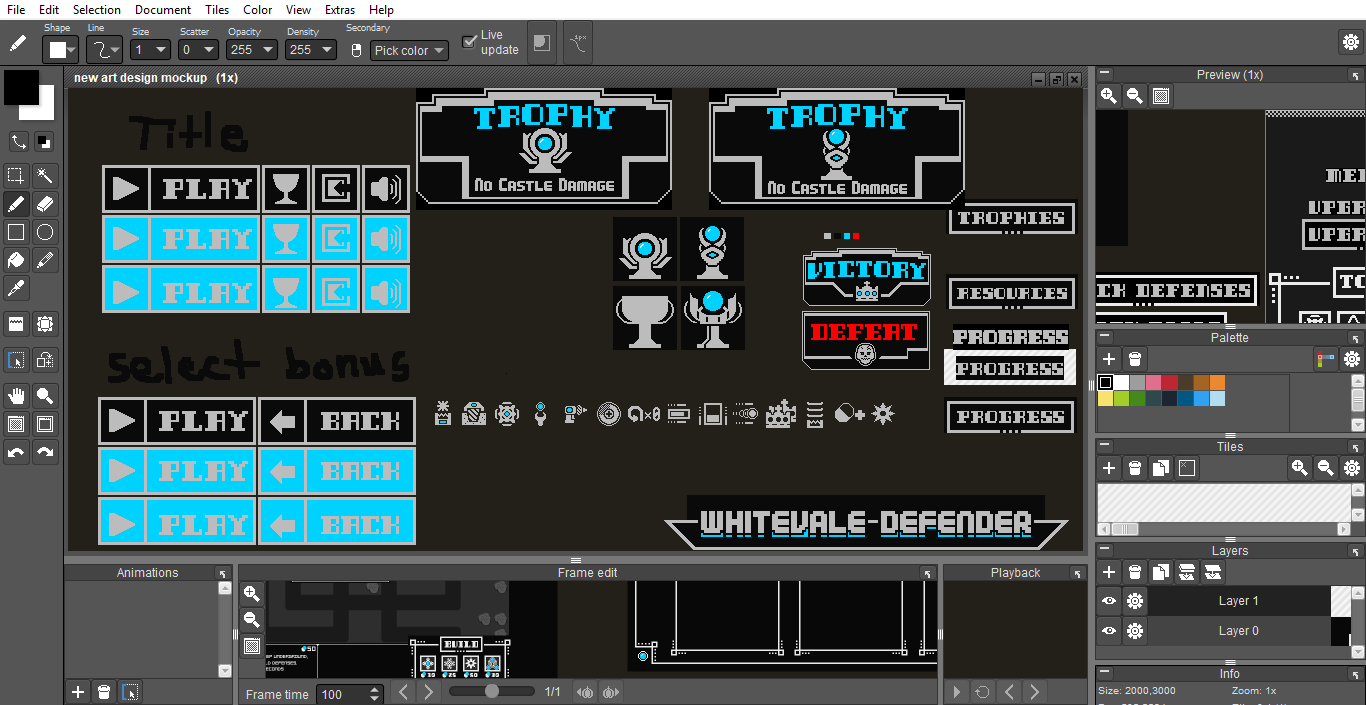 I created this game with only 4 tools feature - Whitevale Defender - Mod DB