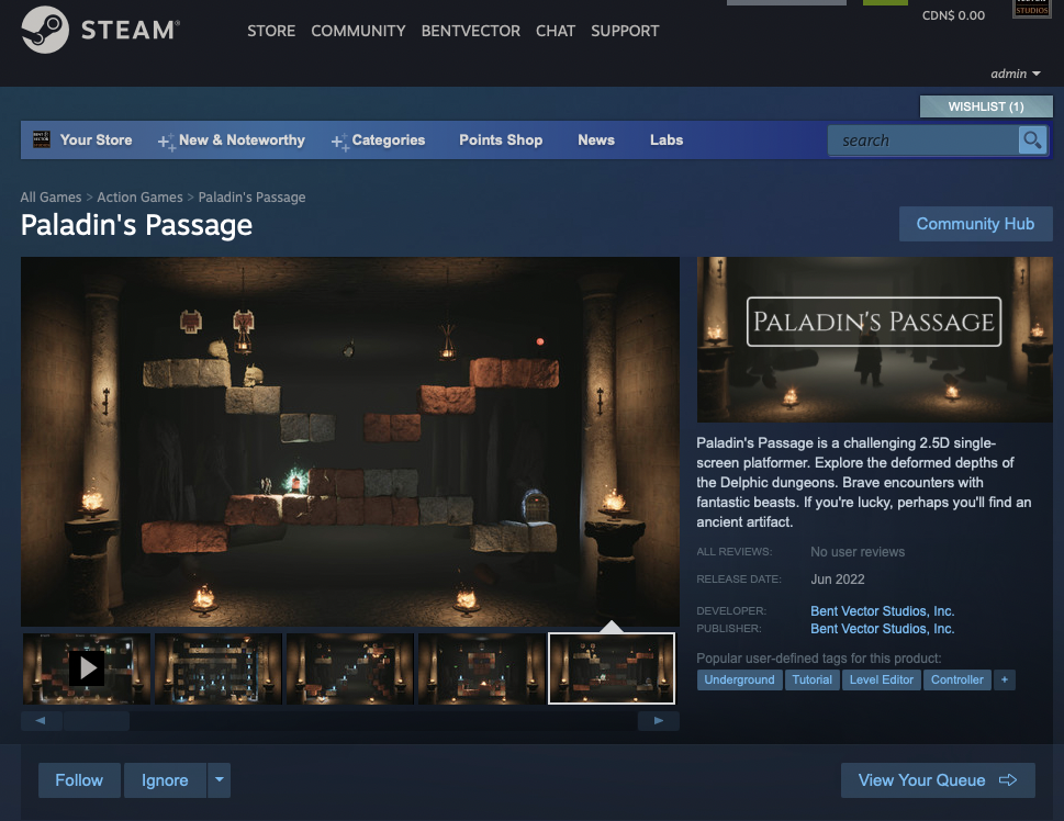 Paladin's Passage Steam Page Live news - IndieDB