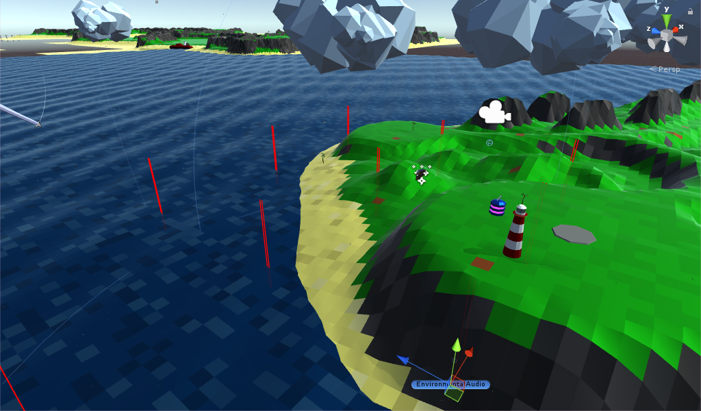 Testing terrain heights to calculate sea audio volume