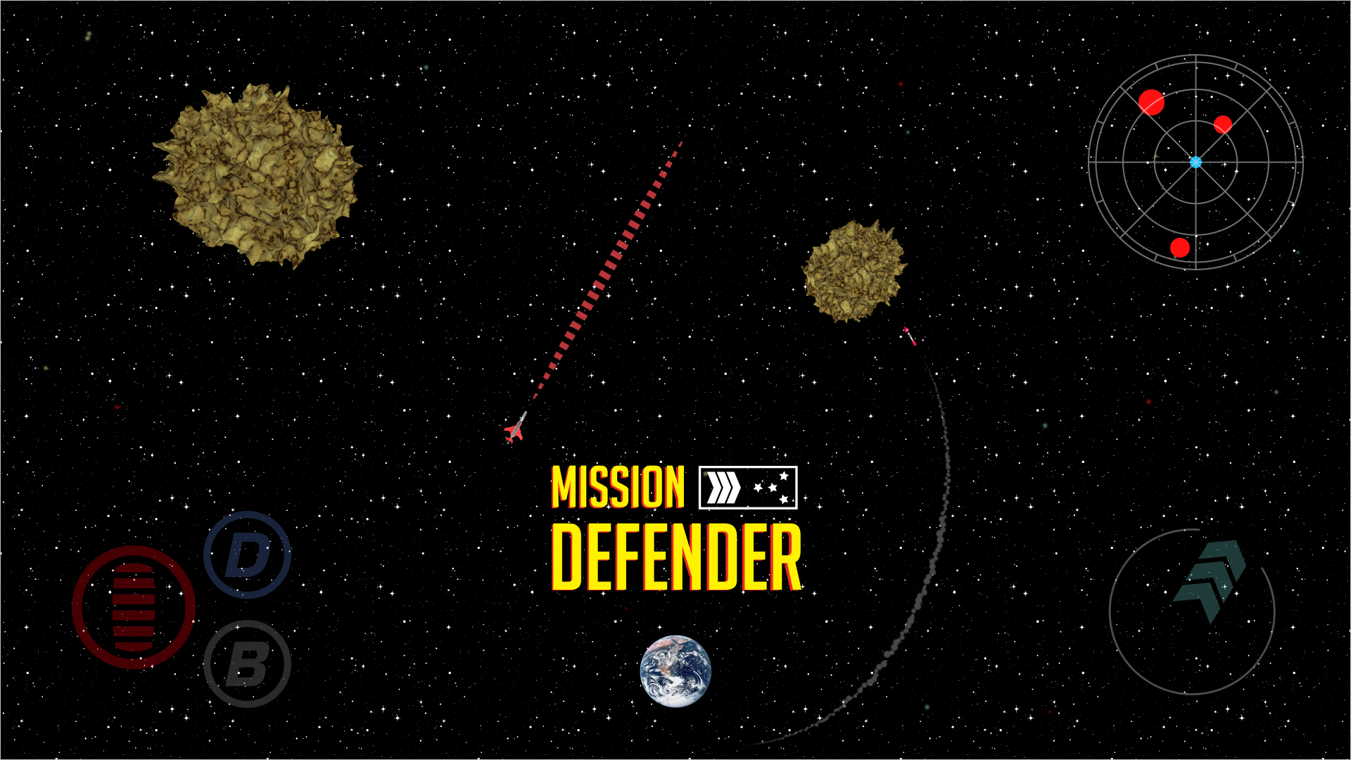 mission defender gameplay screen