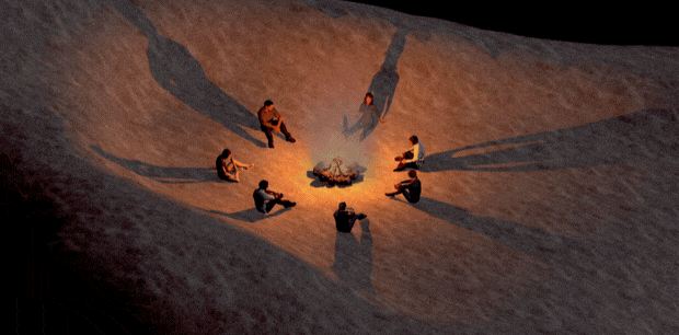 Luckless Seven Campfire GIF
