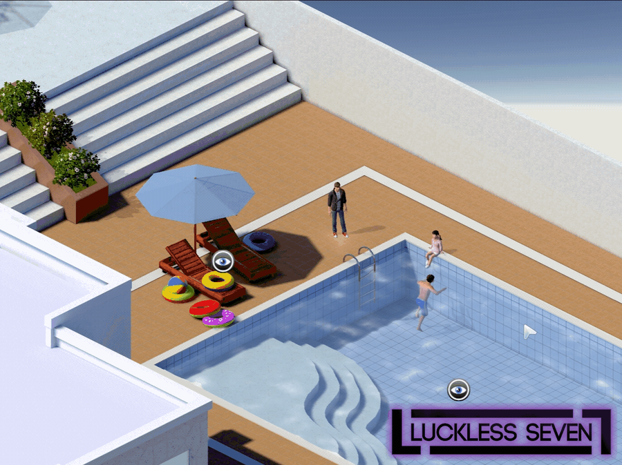 Luckless Seven Pool Party Gif 2