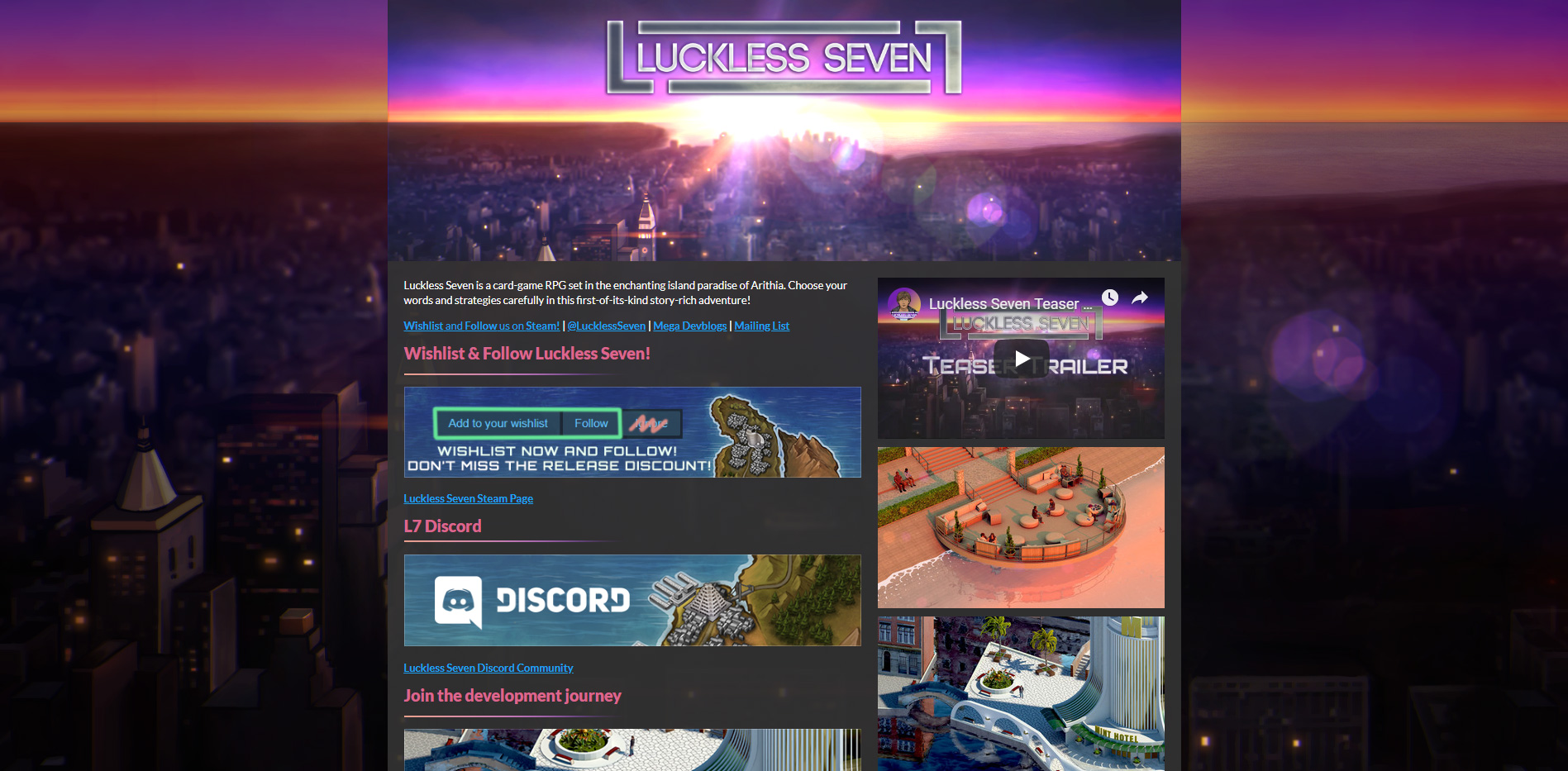 Luckless Seven itchio launch mar