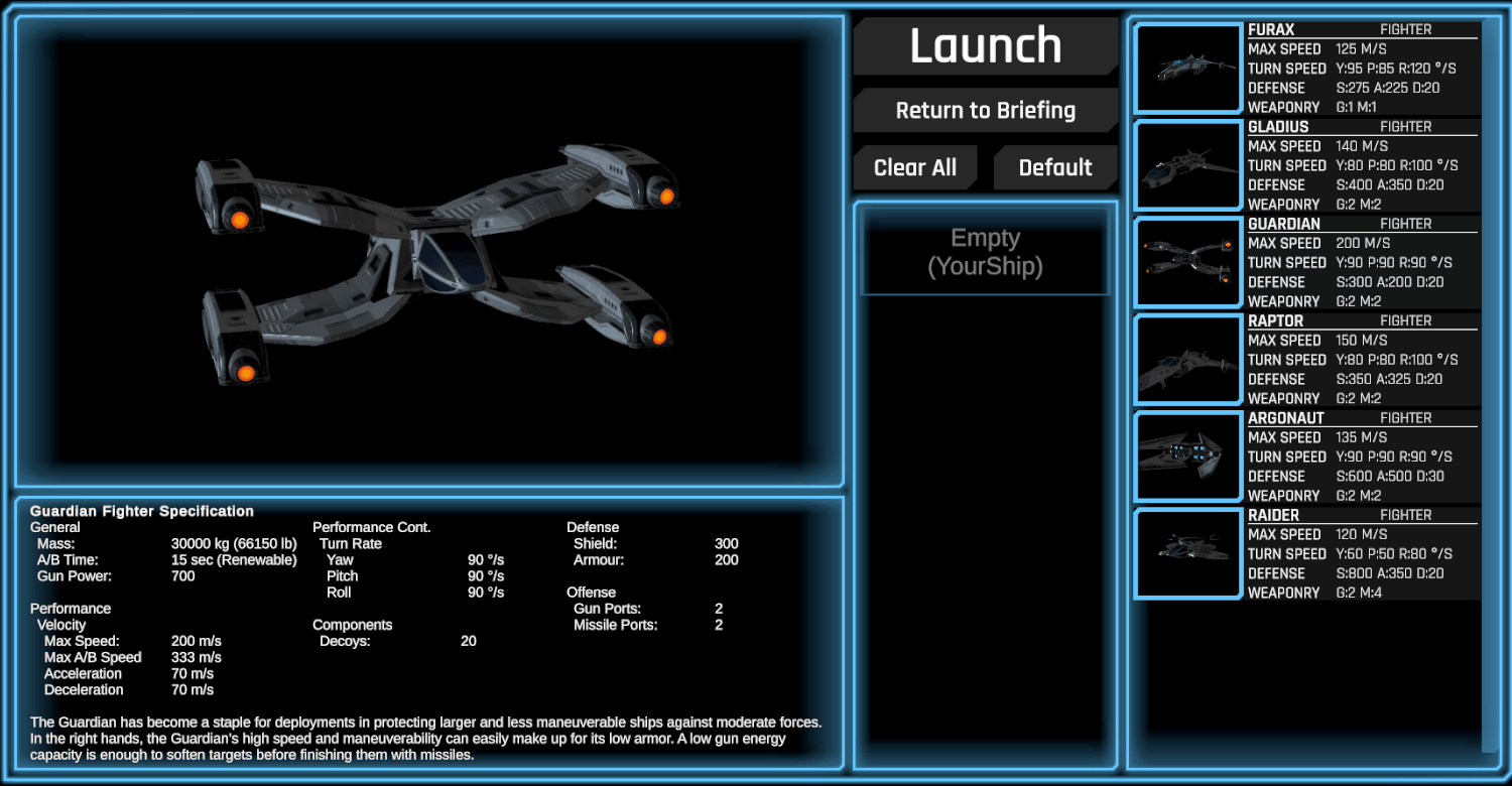 Guardian Ship Selection