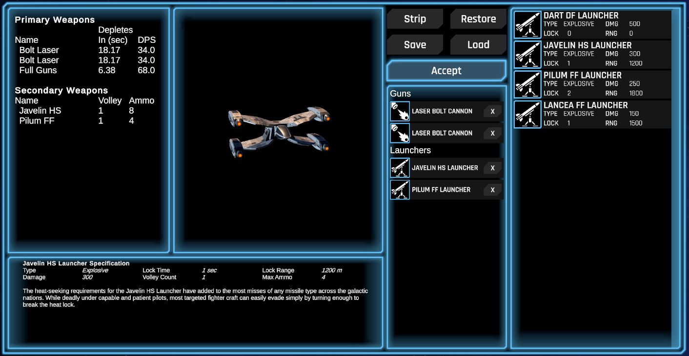 Guardian Weapon Selection