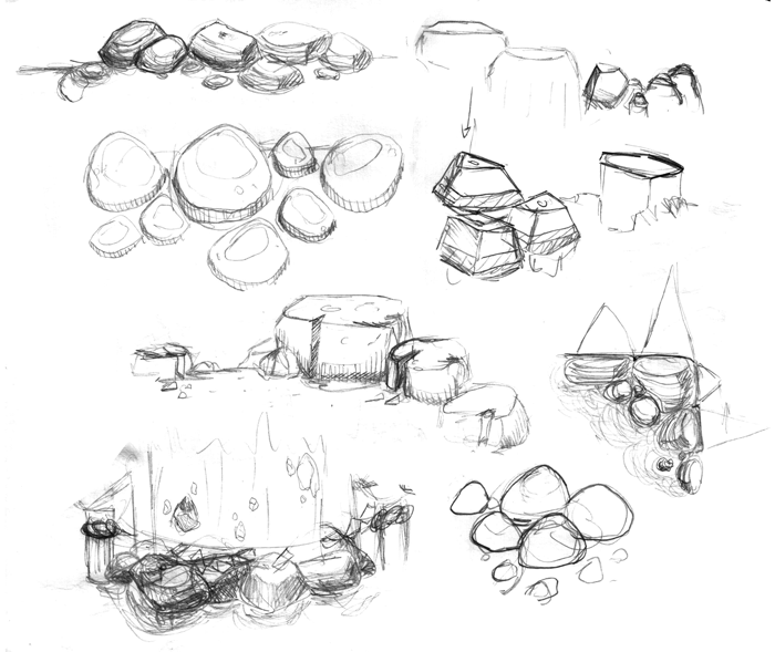 rocks sketches