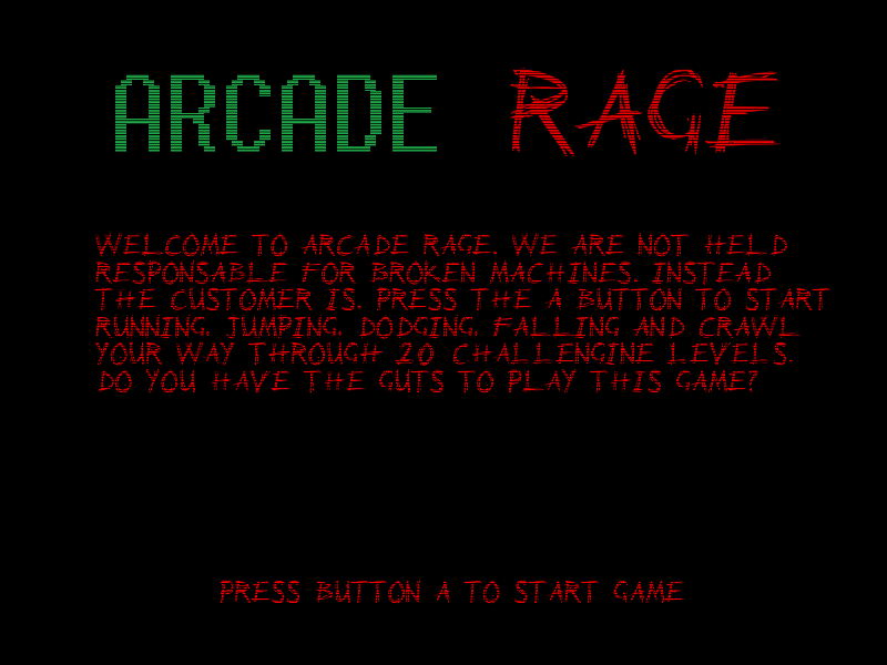 Arcade Rage Menu