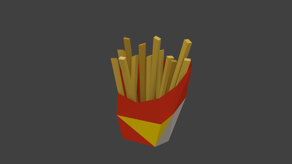 Low poly fries