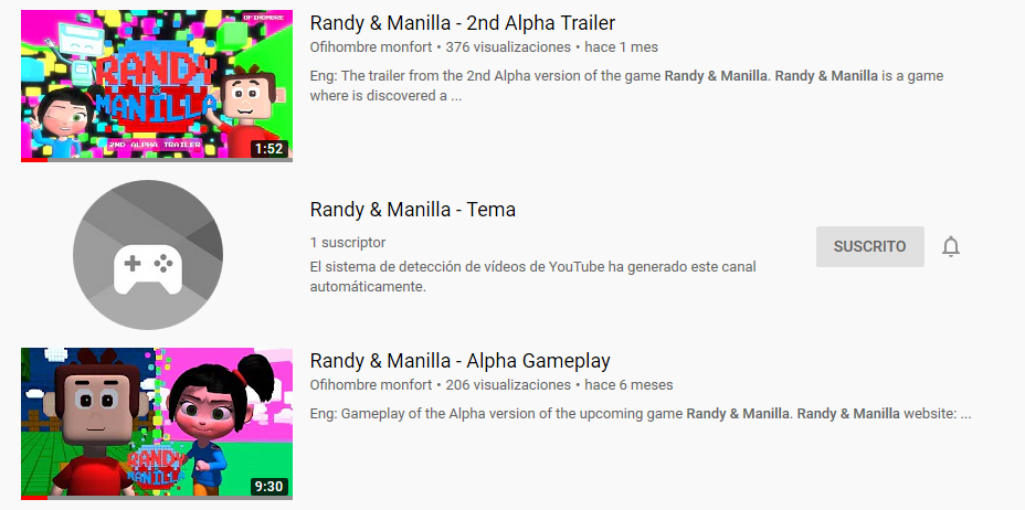 Randy Manilla on Youtube