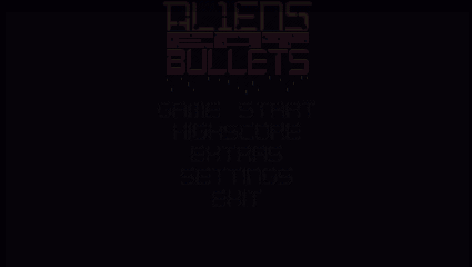 Aliens Eat Bullets - menu