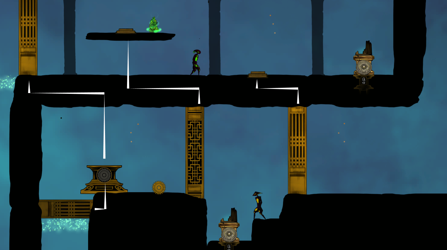 The initial prototype level, before aesthetics.