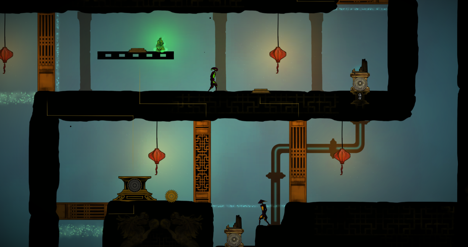 The initial prototype level, after aesthetics.