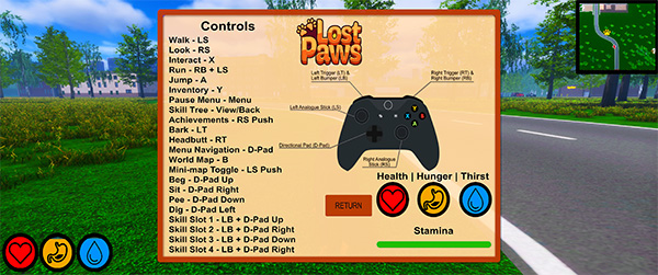 Lost Paws Controller Scheme Smal