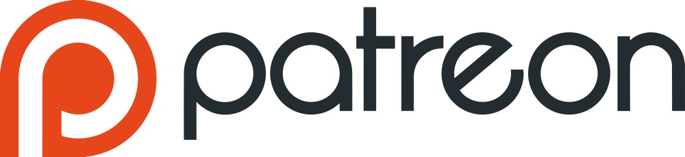 1000px Patreon logo with wordmar