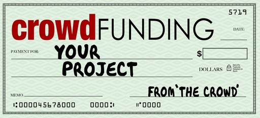 Bank check from crowdfunding
