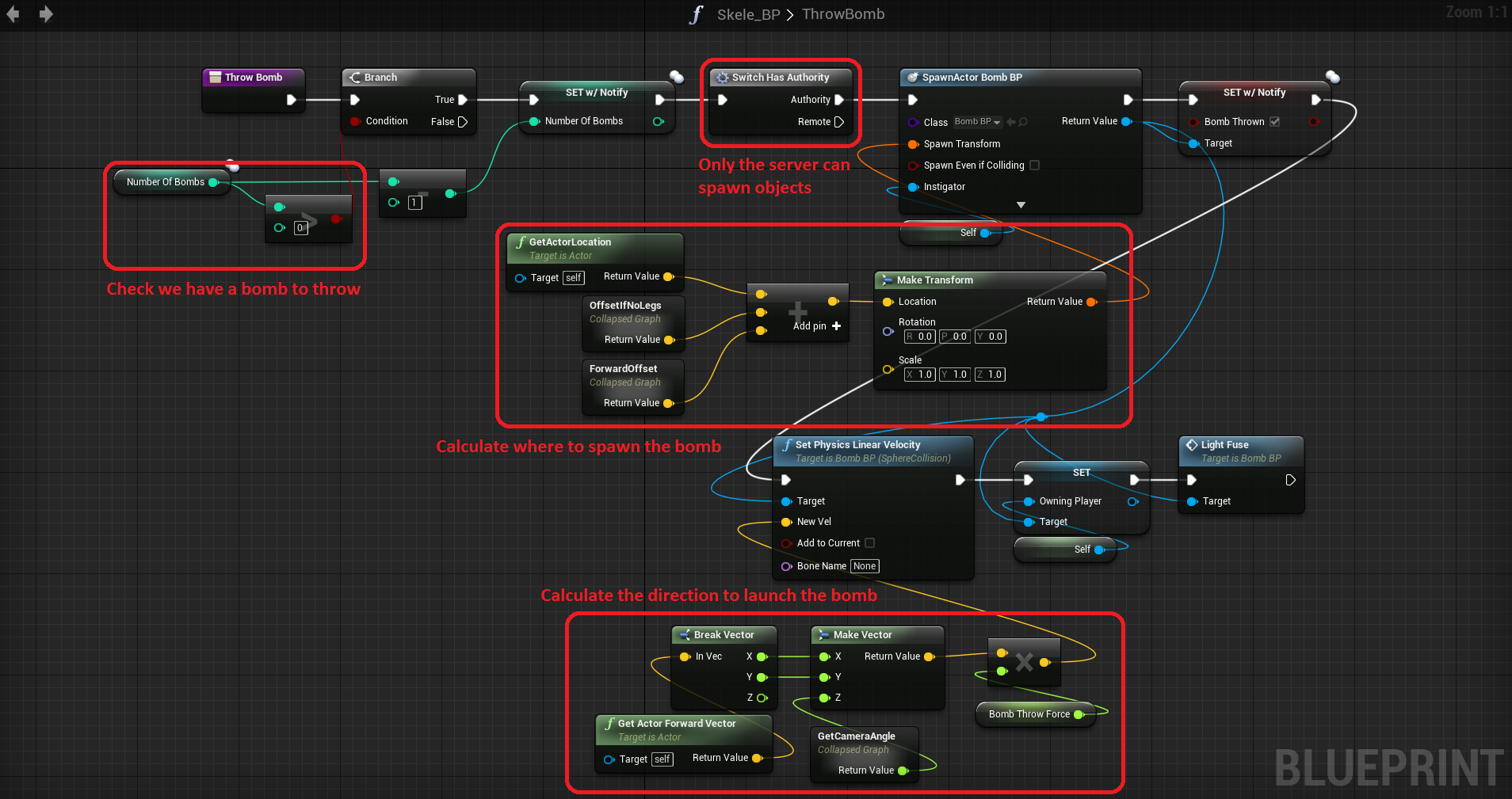 unreal use blueprint inside another blueprint